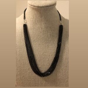 Elegant Black Stainless Steel Chain Necklace